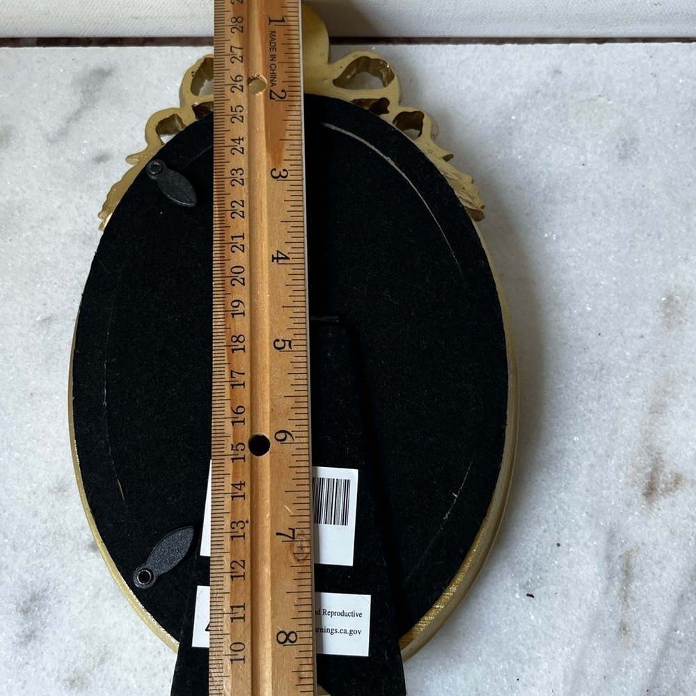Elegant Gold and Black Photo Frame oval ornate antique style - Picture 9 of 10
